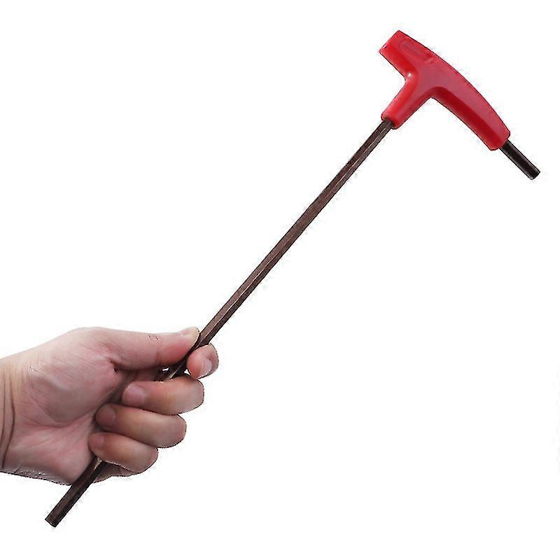 Alloy Steel Extra Long Flat Head Hex Wrench With T-handle - Reinforced Hex Hex Wrench With Handle - Brown