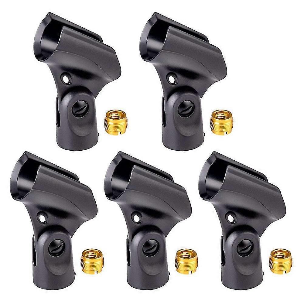 5 pcs universal microfone clipe suportes microfone clipe suporte com 5/8 polegadas macho para 3/8 polegadas femal