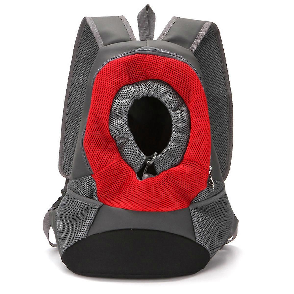 ペットキャリアバックパック、犬用猫フロントパック、通気性のあるヘッドアウトデザイン、小型中型犬用、旅行ハイキング屋外用