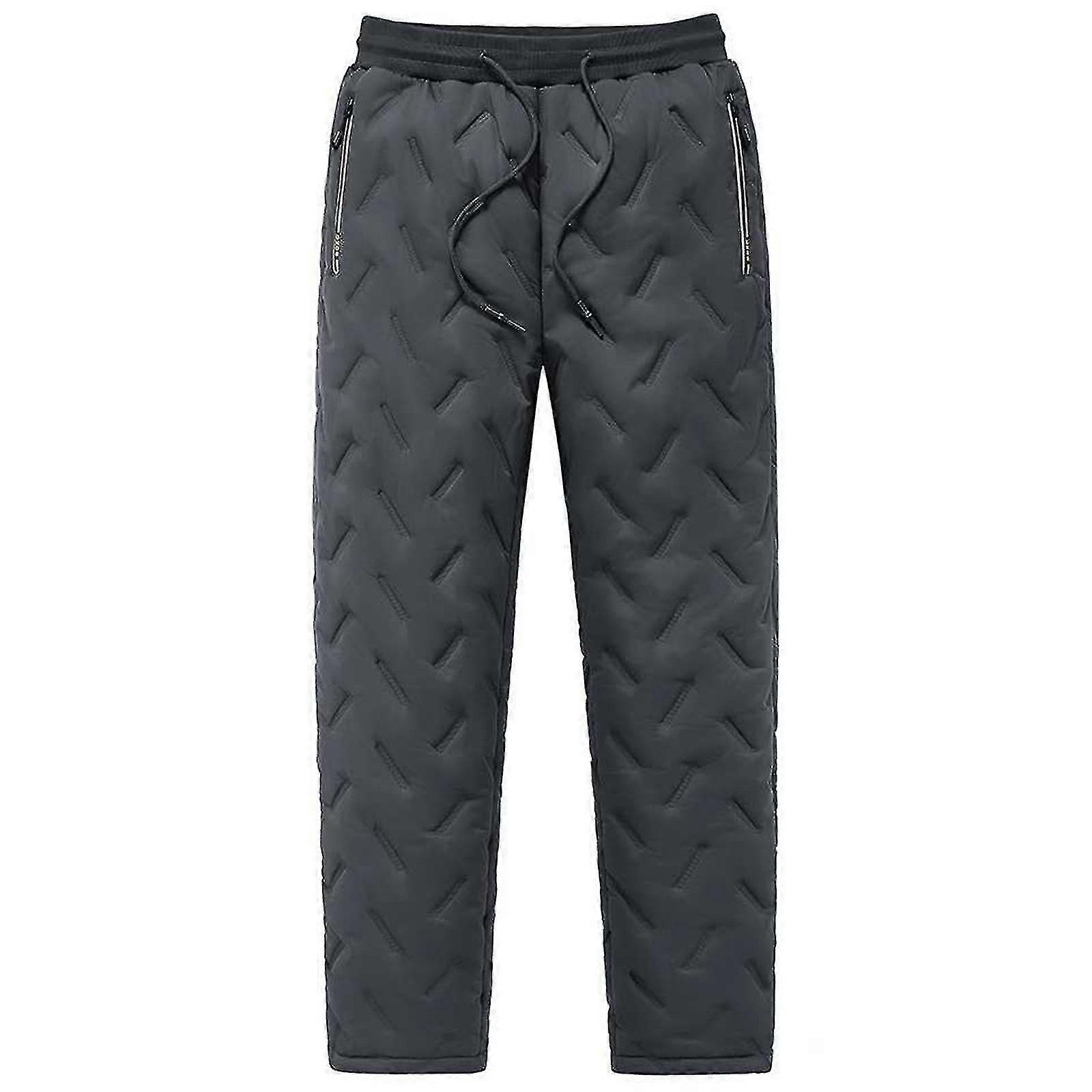 Erkek Kış Pantolon Kış Kuzuyün Sıcak Kalınlaşmak Eşofman Altı Erkekler Moda Joggers Su Geçirmez Rahat Pantolon-YuJia