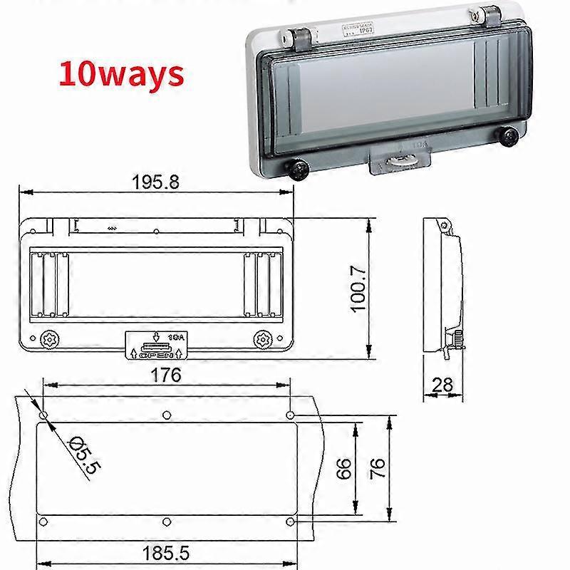 Circuit Breaker Transparent Waterproof Box Window Distribution Box Protect Window Cover Monitor Observation Window Switch Ip67