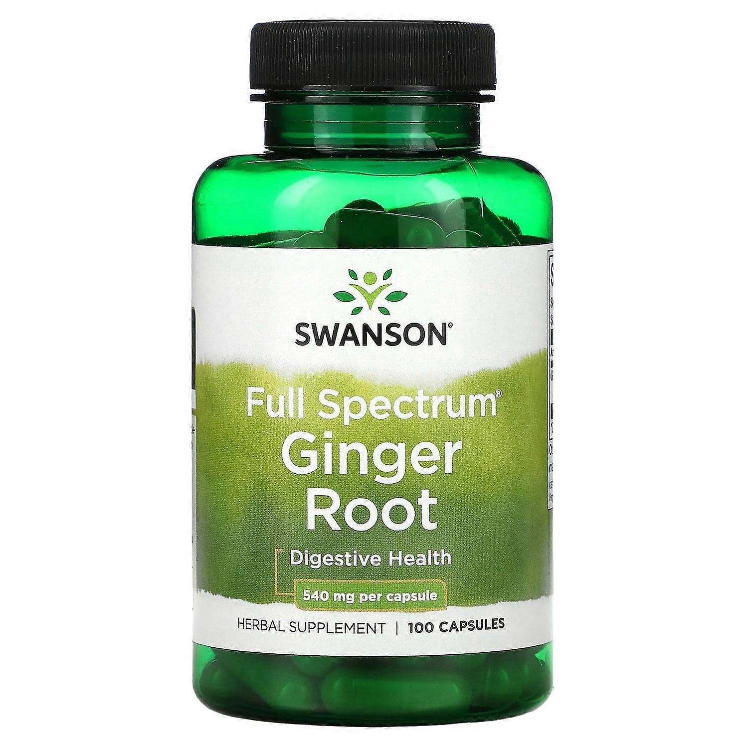 Swanson, Full Spectrum¬Æ Ginger Root, 1,080 mg , 100 Capsules (540 mg Per Capsule)