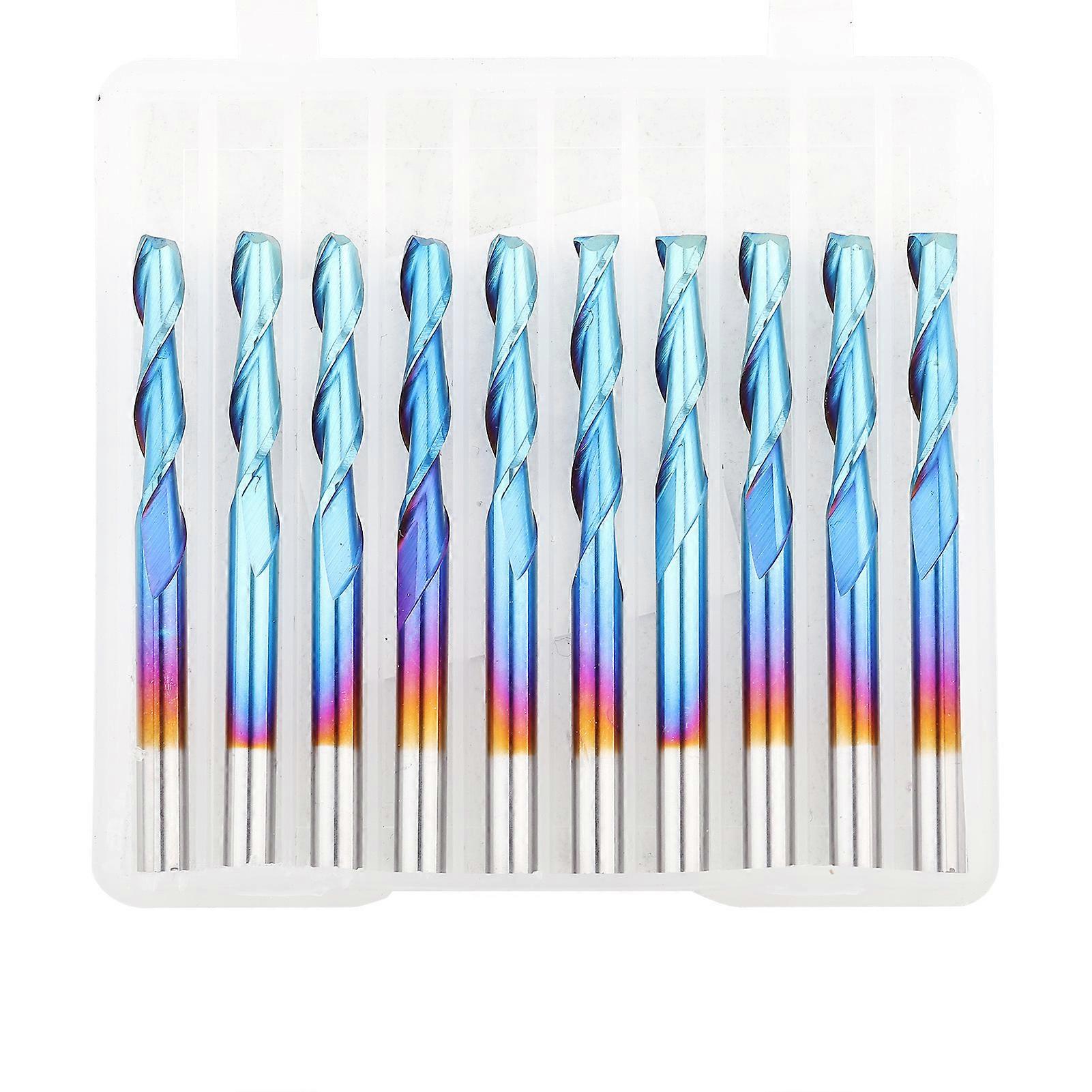 10pcs 3.175 x 17mm Spiral Router Bit End Mill Wood Working Milling Cutter CNC Router Bit