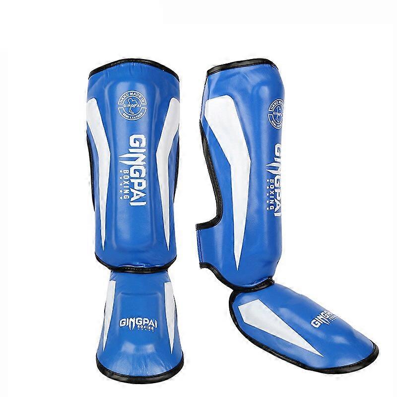 Παχύτερο πυγμαχία Shin Guards PU Leather Protection Instep Leggings Εξοπλισμός πολεμικών τεχνών Muay Thai Leg Taekwondo Προστατευτικά αστραγάλου