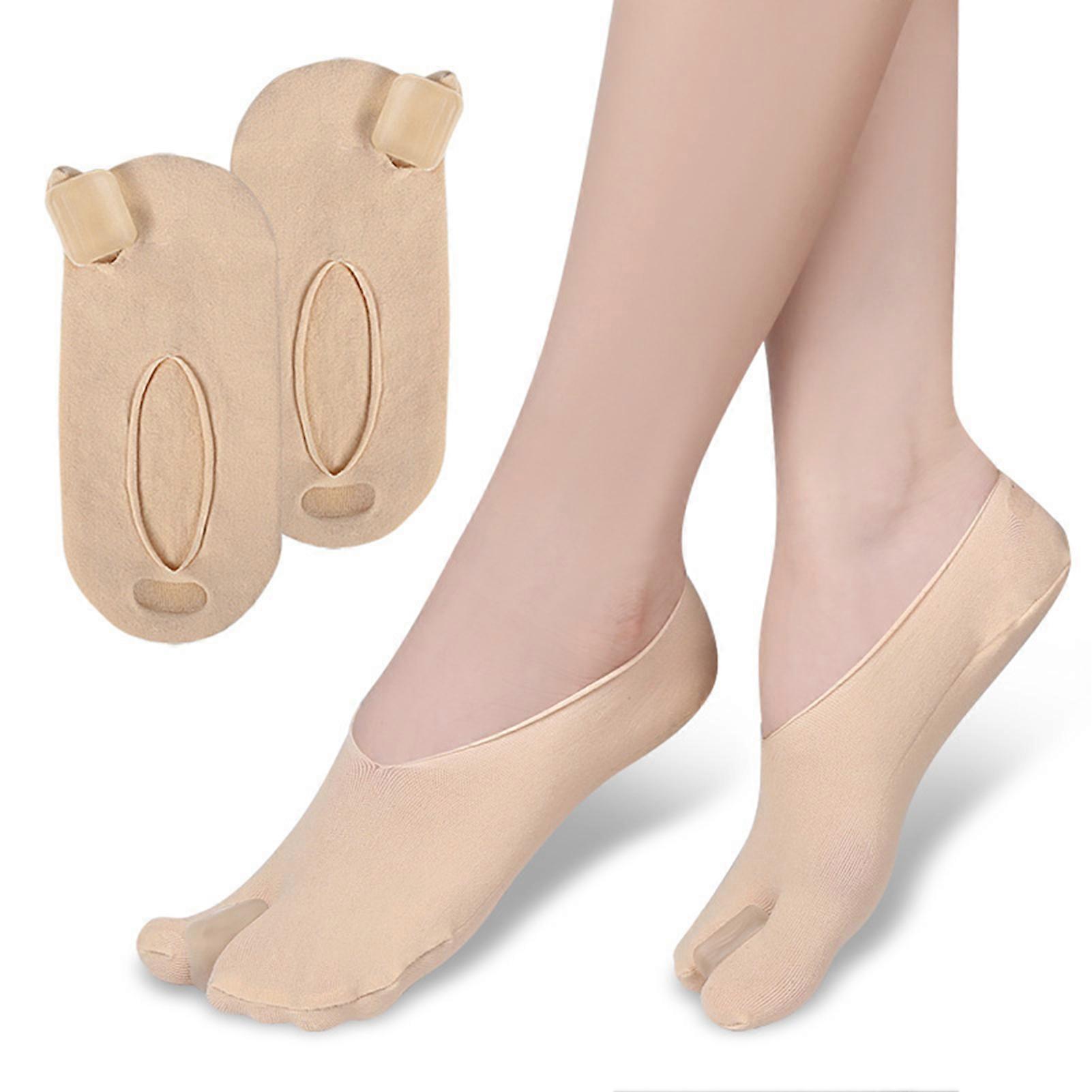 Split Toe Design Socks Comfortable Low-Cut Liners Socks for Toes Hallux Valgus Corrector