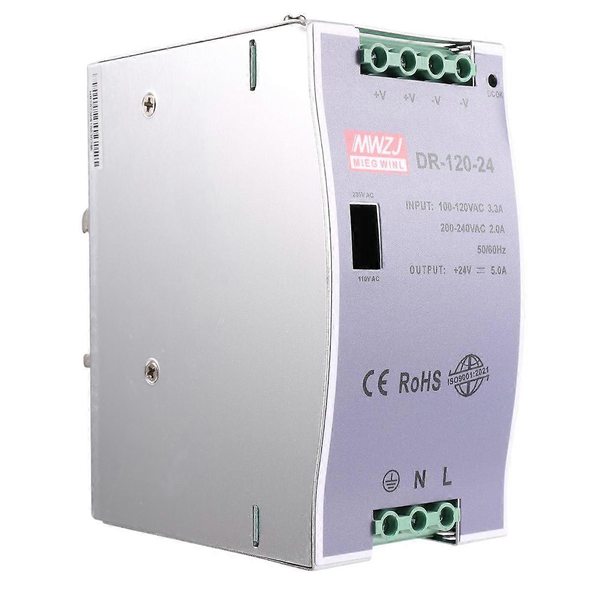 -120-24 120W Industrial Grade Rail Power Supply 24V5A Switching Power Supply Rail Mounting Switching Power Supply