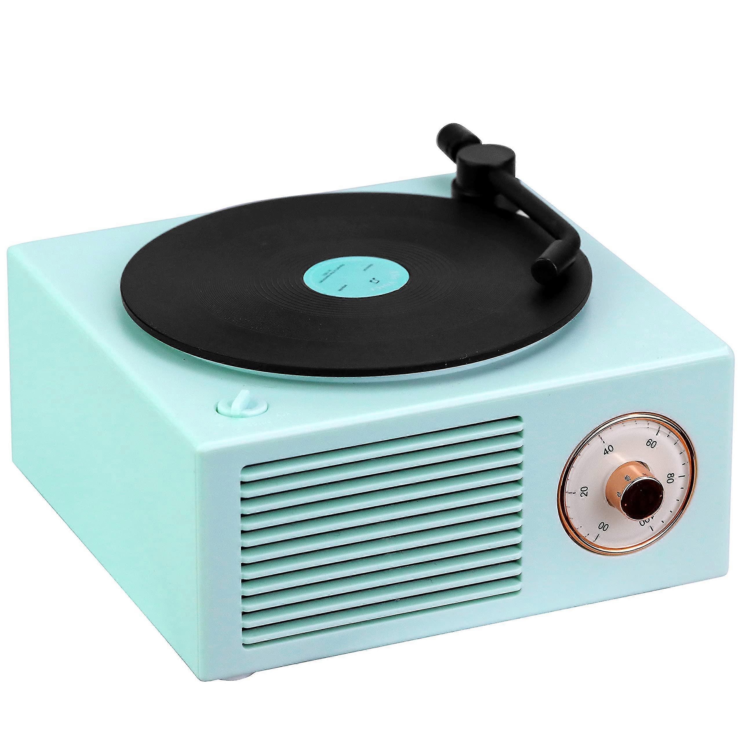 Wireless Speaker Mini Retro Bluetooth Speaker With Atomic Vinyl Record Shape, Portable Rotatable Music Player With Bass Enhancement Loud Sound, Suppor
