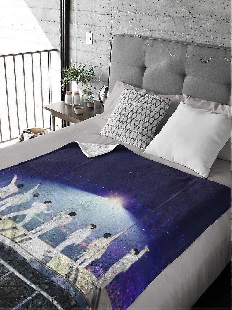 Cobertor de Veludo Personalizado OT7, Presente para Fãs do Exército e K-Pop, Cobertor Personalizado Presente-PIYR245