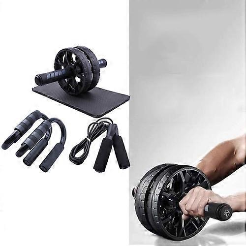 4 in 1 Multifunktionale Bauchrolle Push-Up Bracket Haushalt Bauchmuskel Set