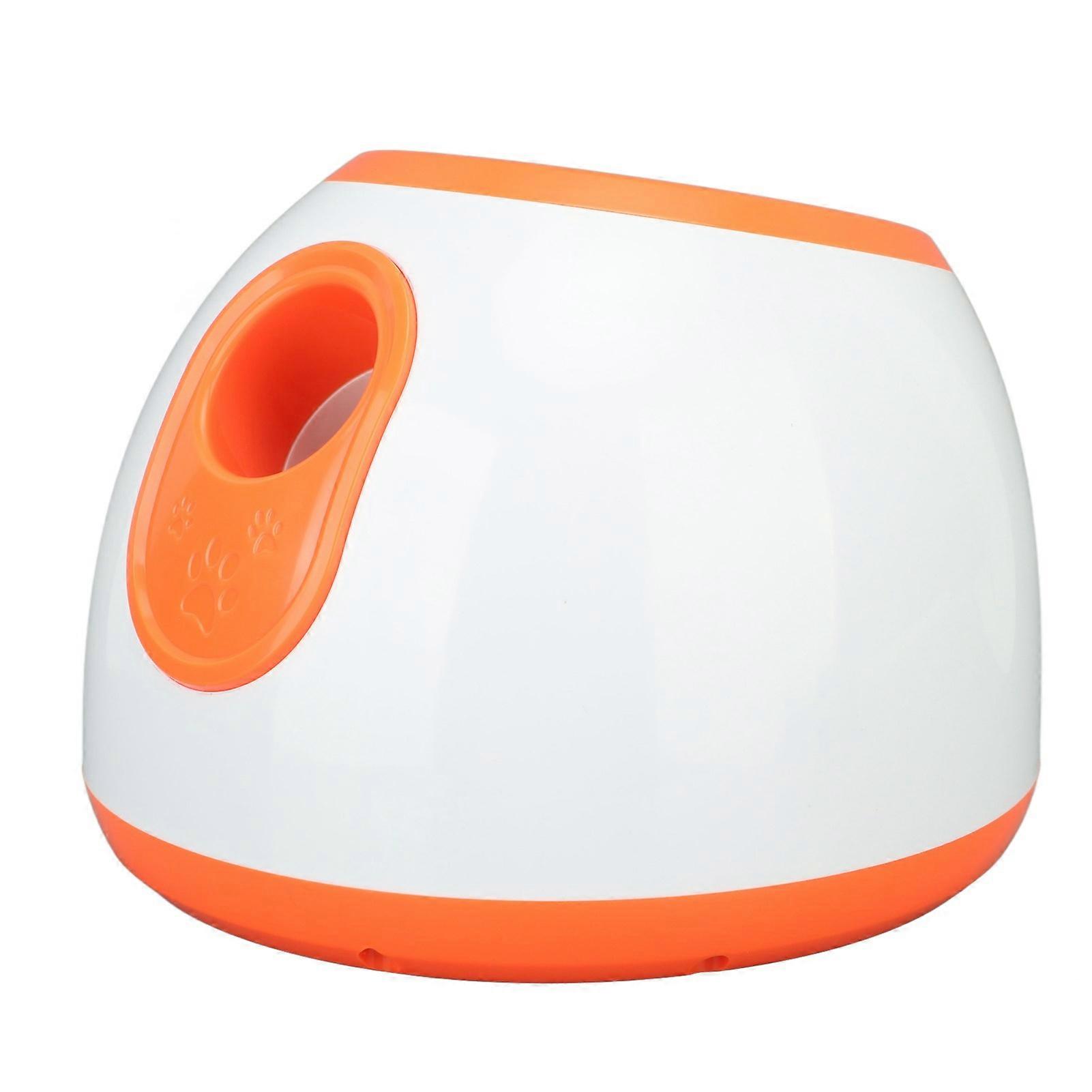 Automatic Tennis Ball Thrower Machine Interactive Adjustable Range 3 Balls Pet Fetching Machine for Puppies Dogs Orange White US Plug 100240V