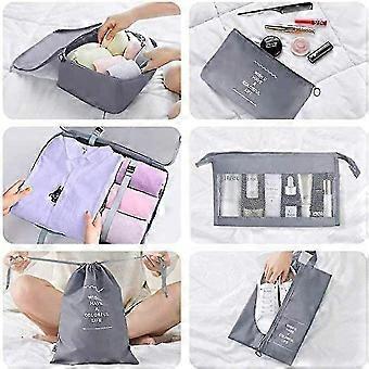 Set Da 6 Cubi Per Imballaggio E Organizer Da Viaggio Beige – Bagaglio Ordinato E Più Spazio