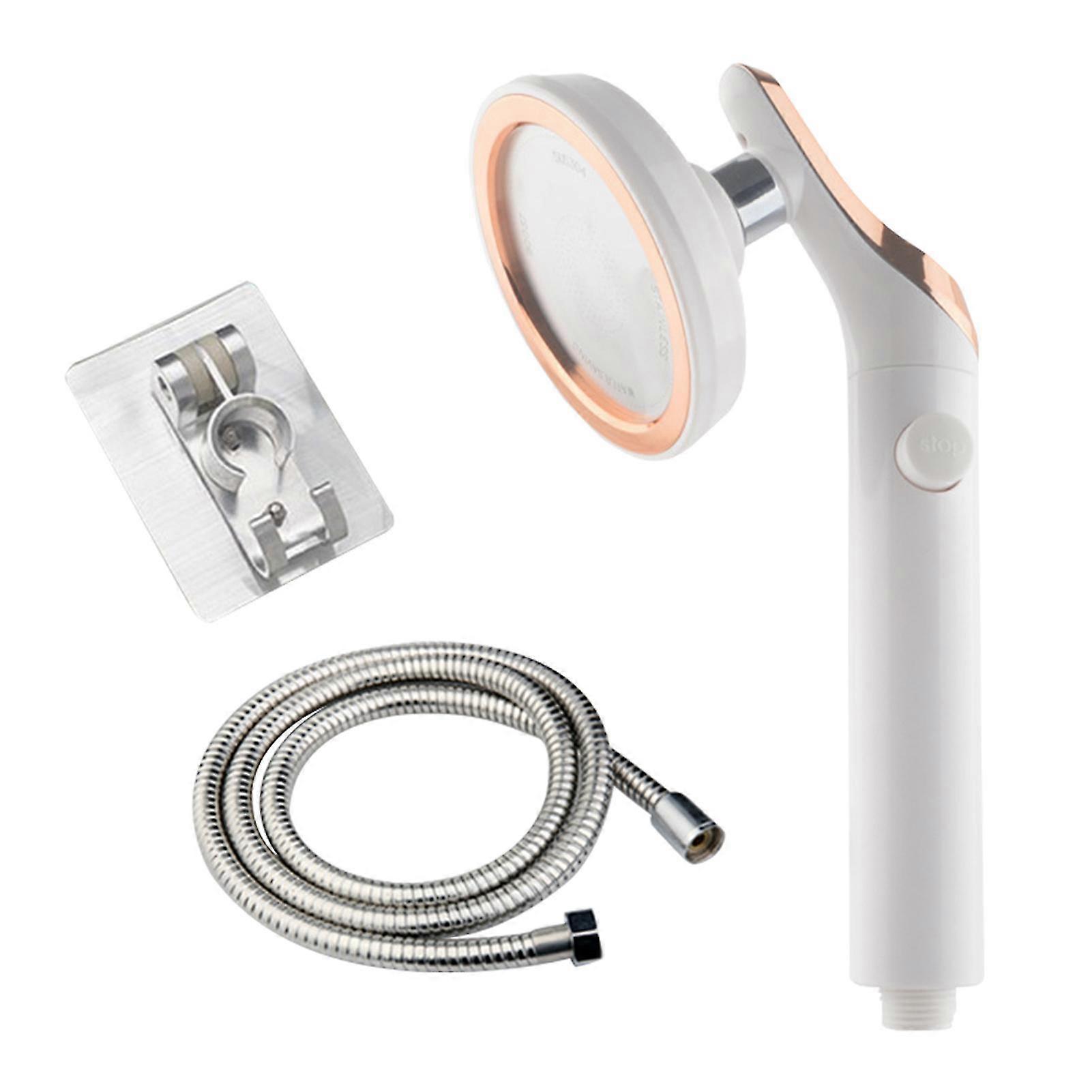 High Pressure Stop Button Water Saving Home With Holder Hose Shower