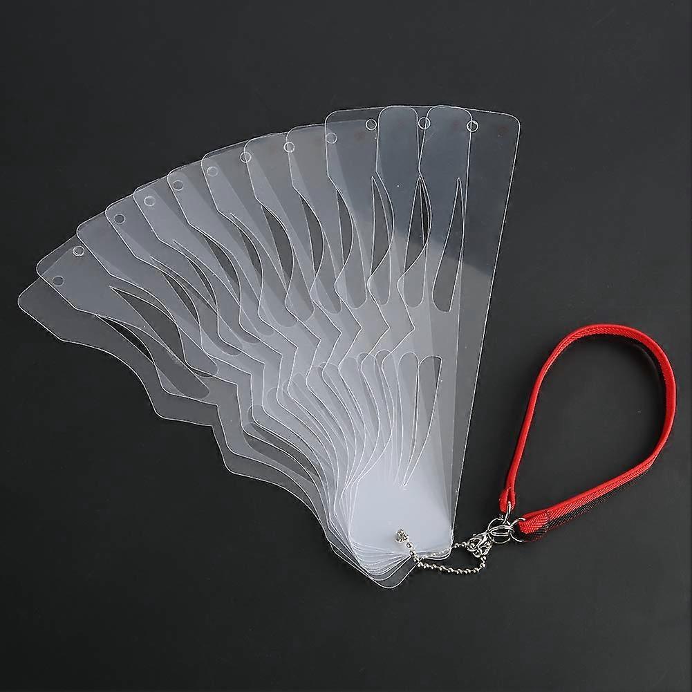 Eyebrow Stencil, 12pcs Permanent Eyebrow Cards Portable Size for Home
