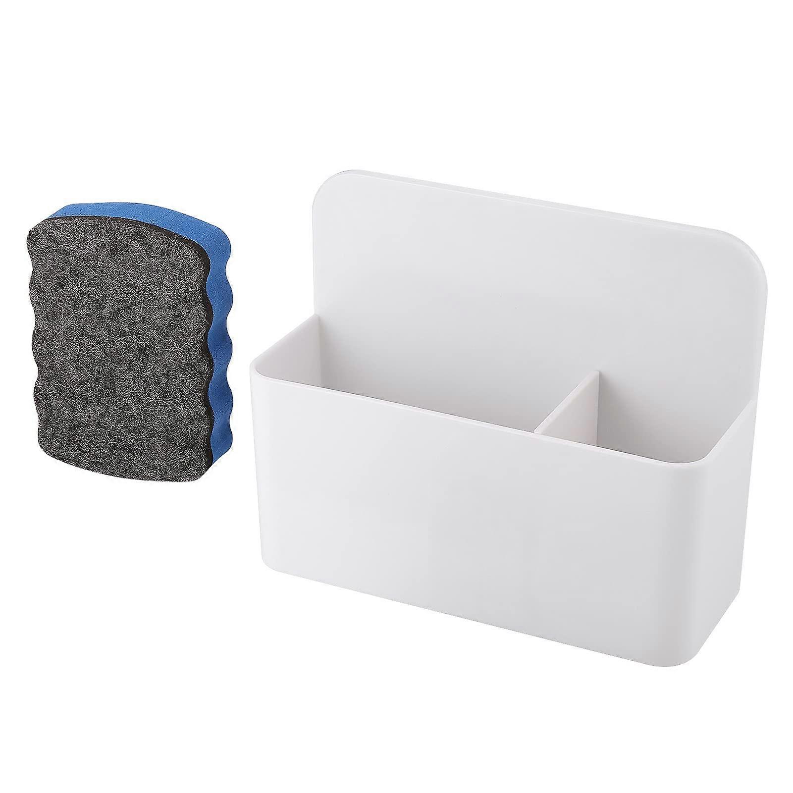 Magnetic Pen Holder with Magnetic Whiteboard Eraser, Adjustable Magnetic Dry Erase Marker Holder and Eraser