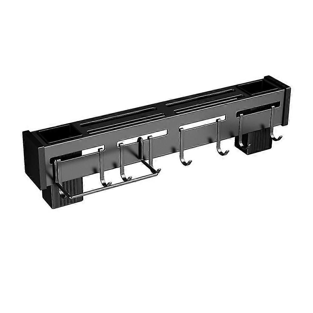 Stainless Steel Knife Block Kitchen Wall Mounted Shelf Rail Storage Holders Multi-function Rack Kit