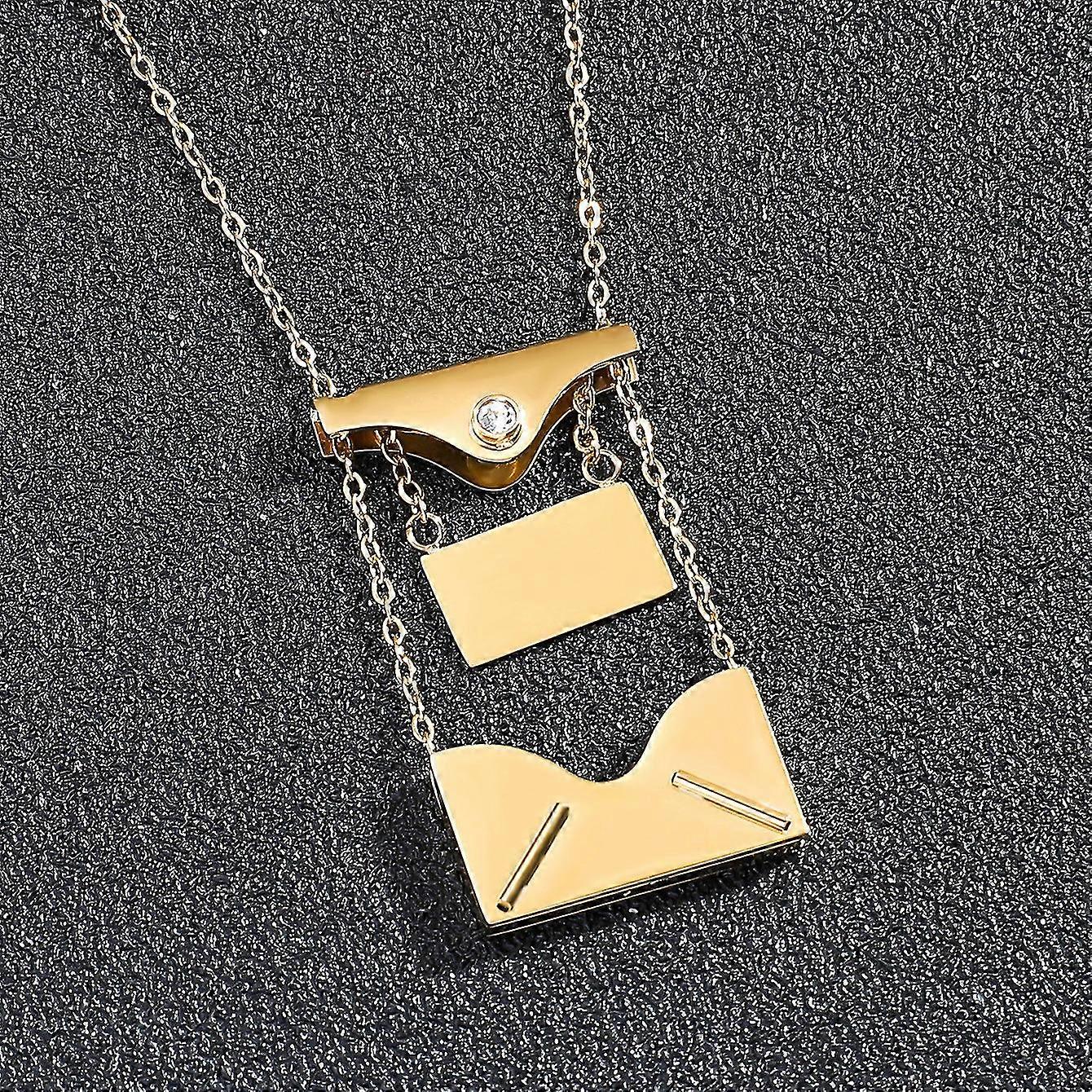 Enveloppe Pendentif Couple Chaîne Clavicule - SNNGV