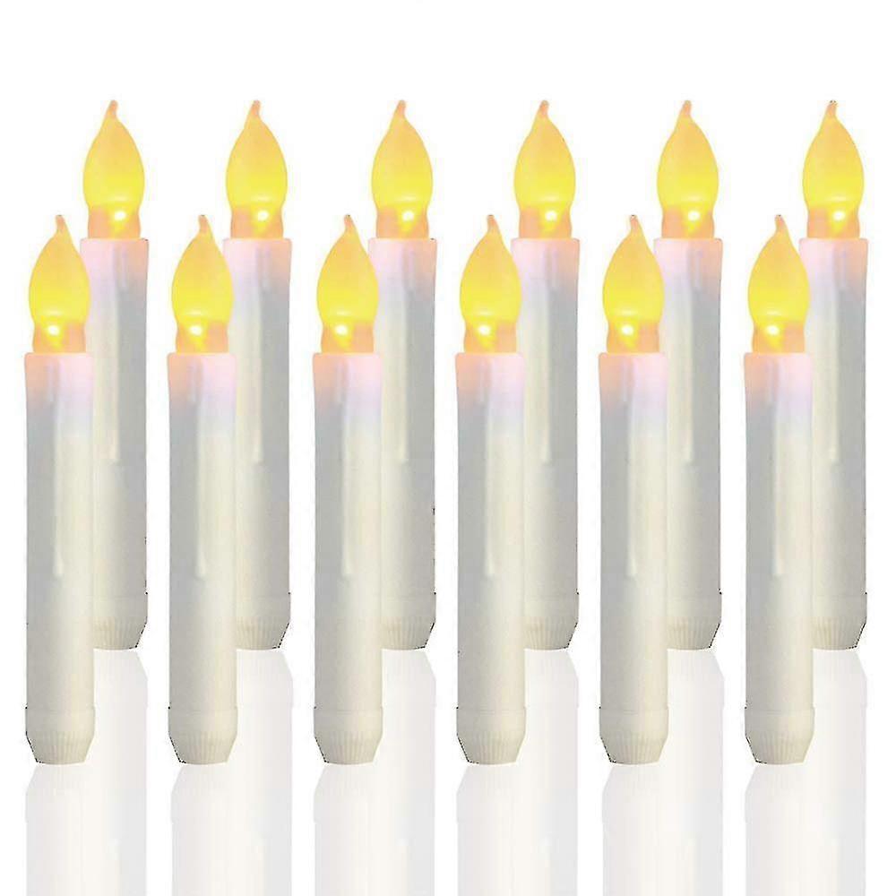 12pcs Flameless Led Taper Candle Lights, Battery Operated Floating Candles