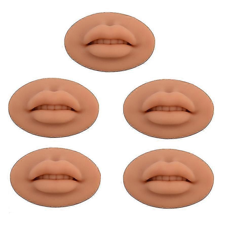 Simulation Silicone Lips Embroidered Lips Training Module Makeup Teaching Practice 5pcs