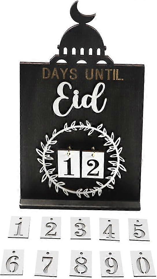 Calendário de madeira do Ramadã Mubarak