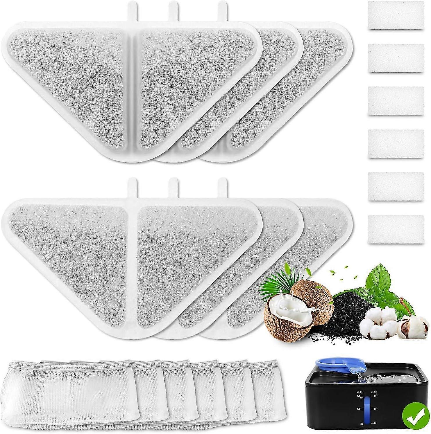 Replacement Filters For 230oz Dog Water Fountain, Water Fountain Filter Replacement For 5 Layers Filtration System 7l Pet Fountain