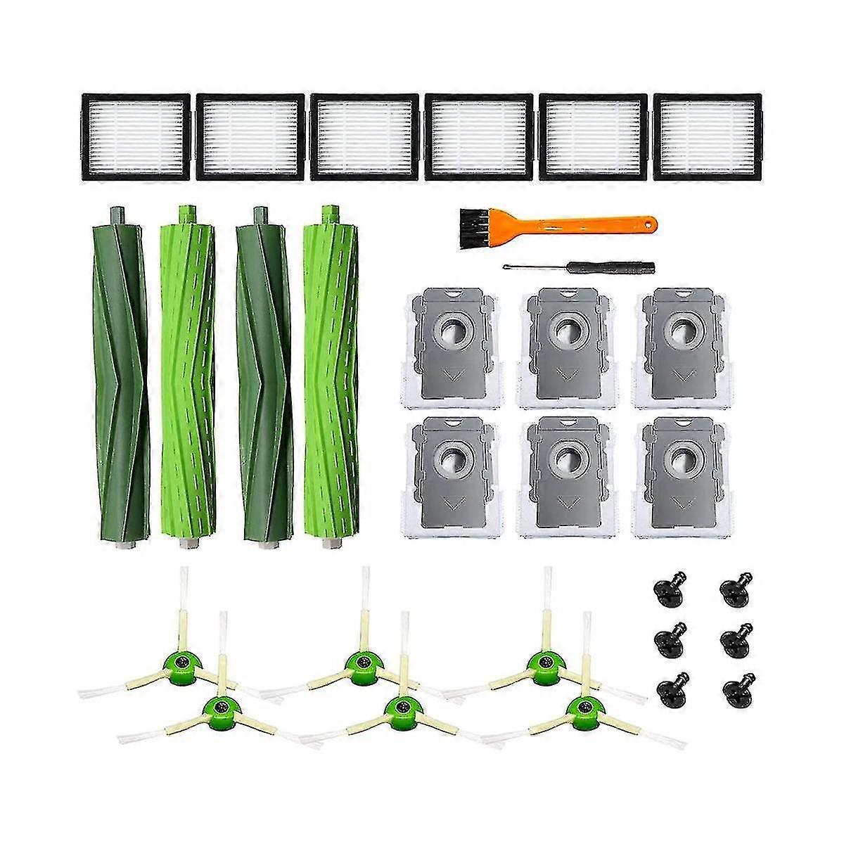 For E, I, J, Including 2 Sets Of Rubber Brushes, 6 Hepa Filters, 6 Side Brushes And 6 Vacuum Bags
