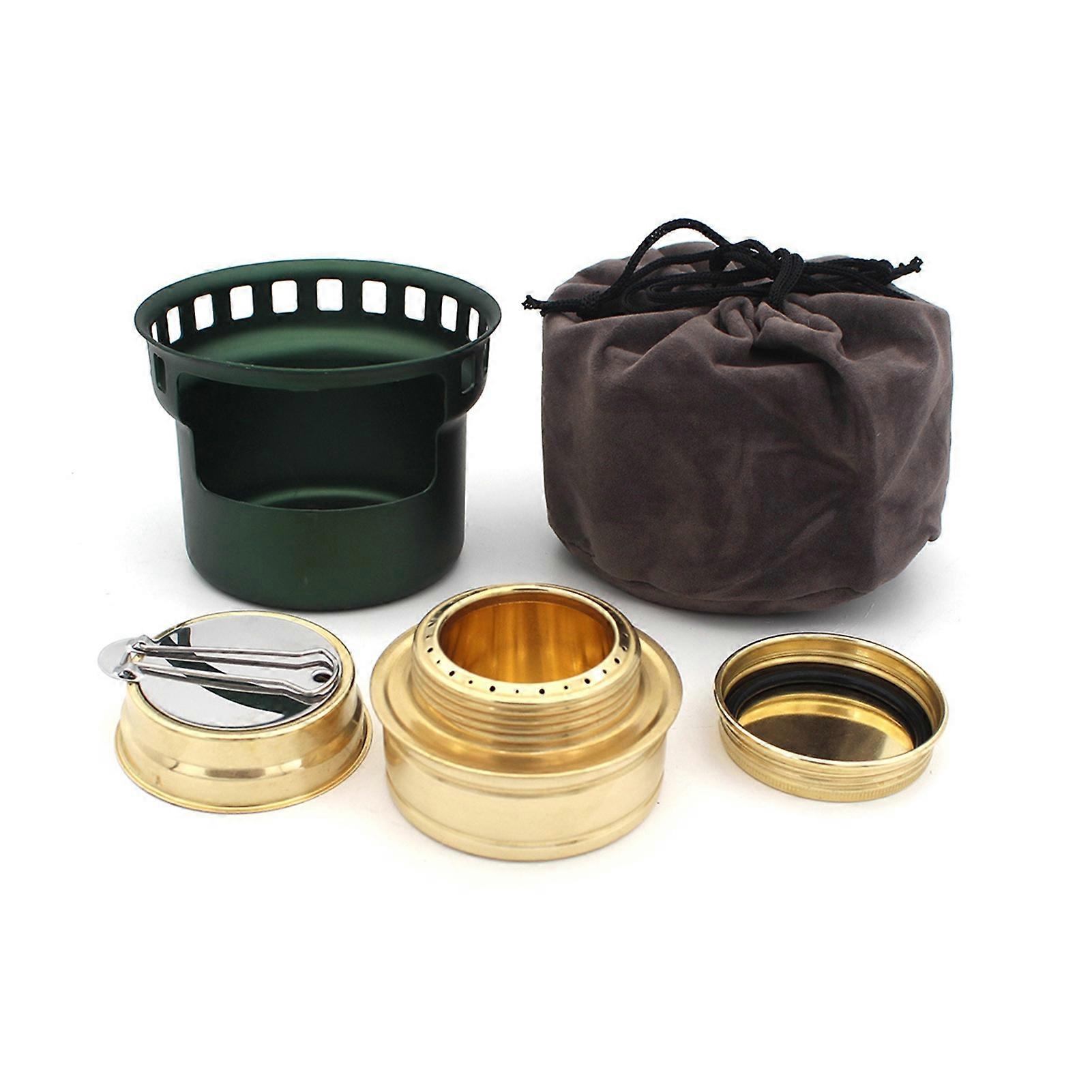 Kaesi Mini Spirit Stove Windproof with Storage Pouch Full And Complete Combustion Great Load Bearing Portable Cooking High Temperature Resistant Outdo