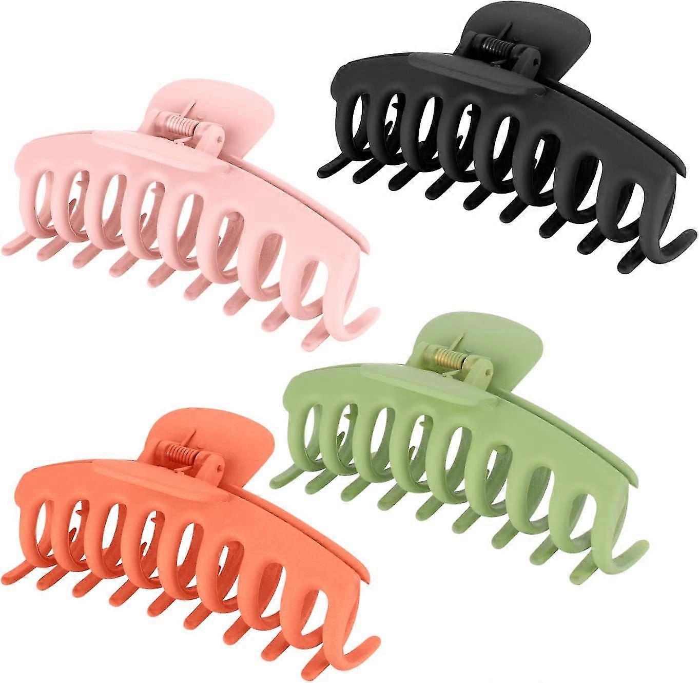 مشابك مخلب الشعر الكبيرة ، دبابيس الشعر البلاستيكية غير القابلة للانزلاق ، 4.3in مقابض الشعر اكسسوارات الشعر للنساء هدايا السيدات