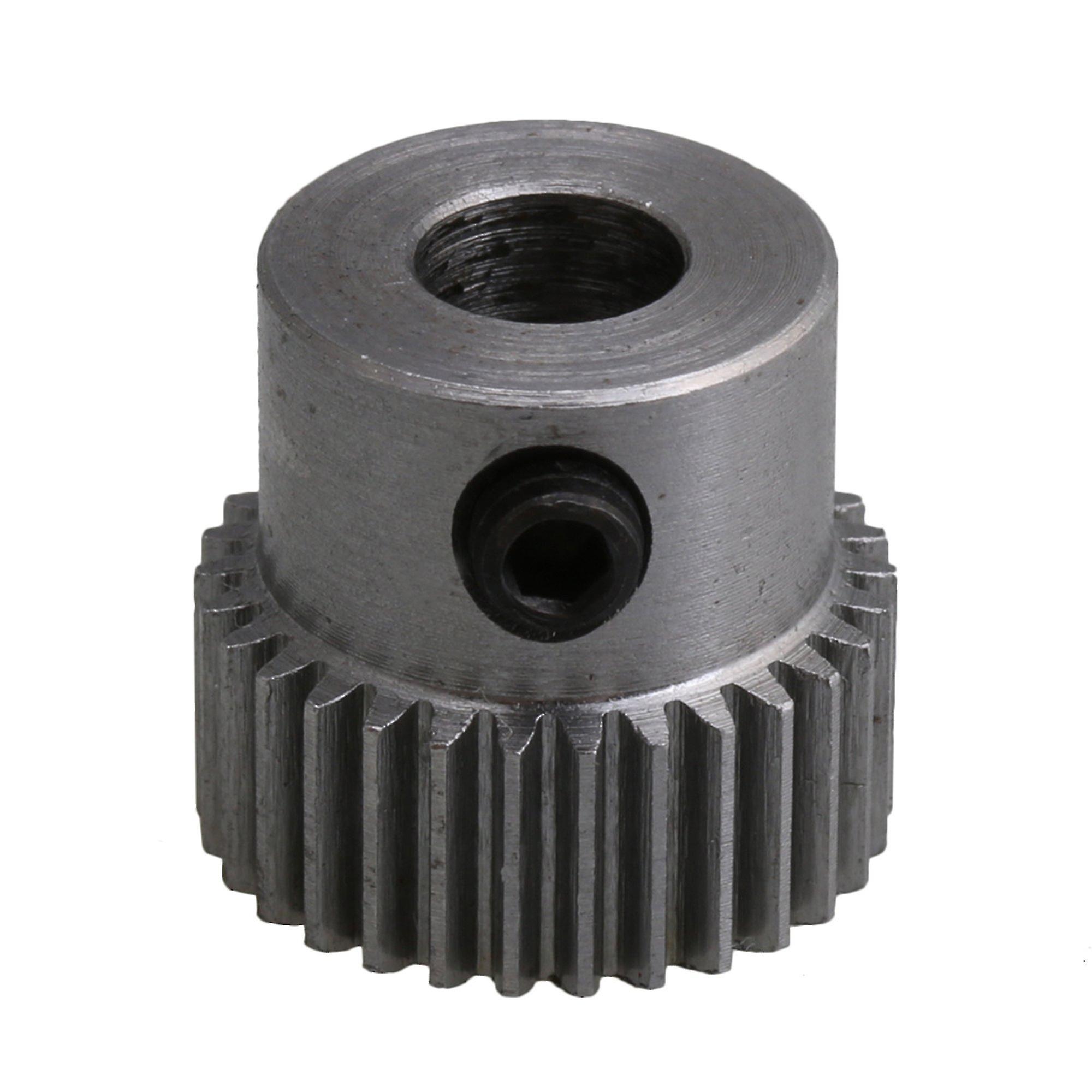 Driver Accessories 30t 0.5 Modulus 6mm Hole Dia Motor Steel Spur Gear Wheel Black