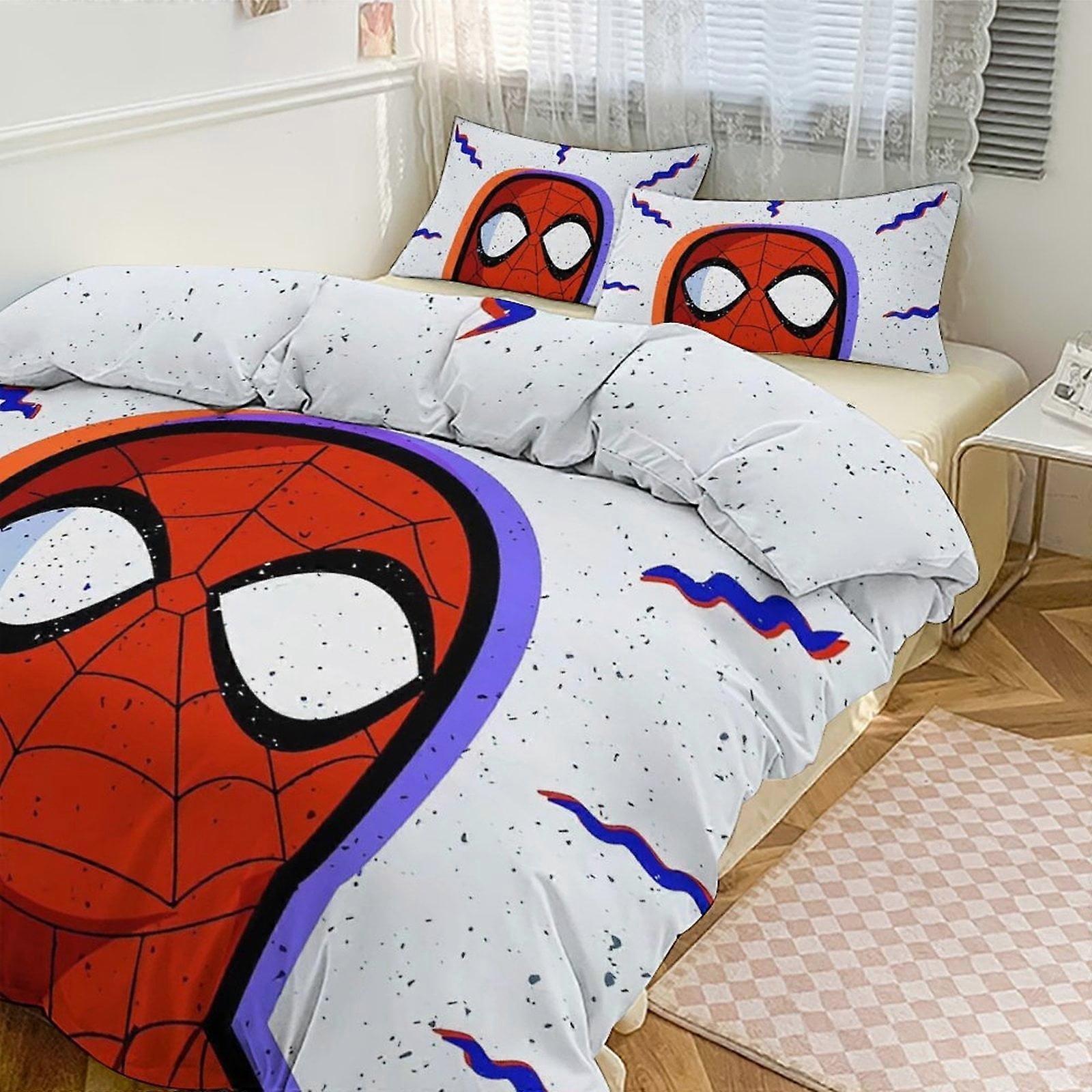 Kt12 Spiderman Beddengoed Sets voor Kinderen Heren Vrouwen Twin Size 3 stuks 1 dekbedovertrek en 2 kussenslopen-xp Tp12