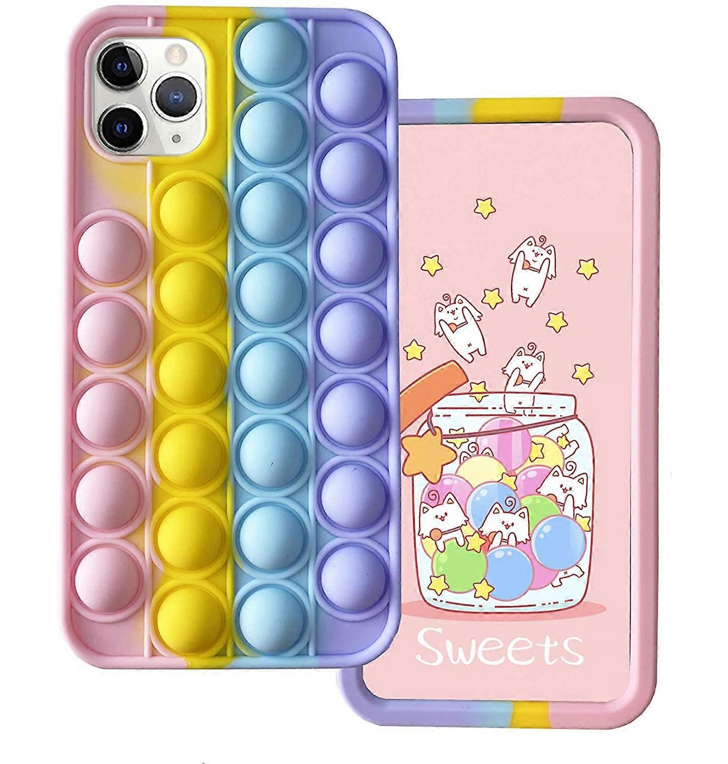 Compatible with iPhone Case, Interesting Push-Type Case Bubble Toy, Can Relieve Anxiety and Autism, Stress Relief Tools for Kids and Adults