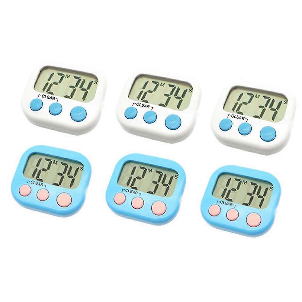 Small Timers for Kids - 6 Pack Digital Teacher Timer with Magnetic Back