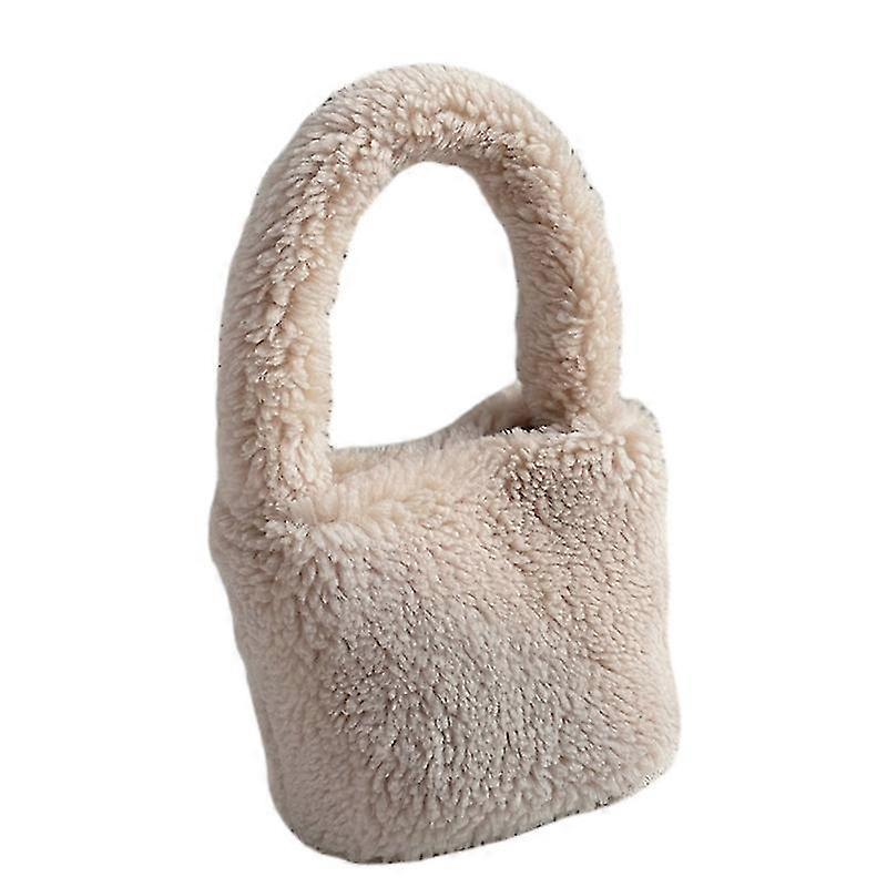 Bolsa de Pelúcia MIMIGO com Pele Sintética, Bolsa Transversal Fofa com Alça Tote Bag