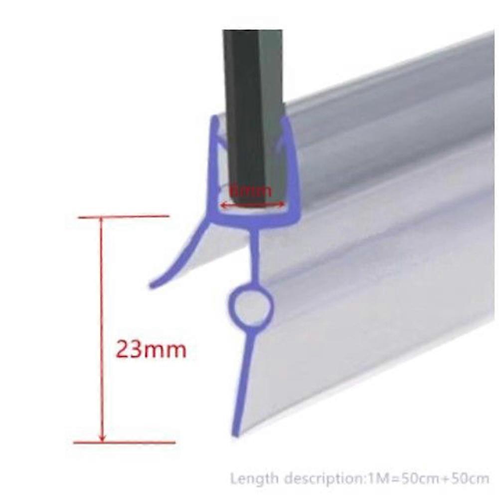 2pcs 50cm Remplacement Coupe-Bise Joint Douche Porte Joint 6/8/10 / 12mm Eau