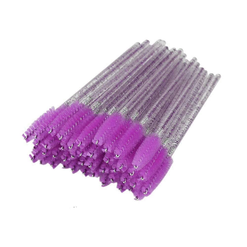100Pcs Mascara Wands Disposable Eyebrow Brushes Applicator Makeup Purple