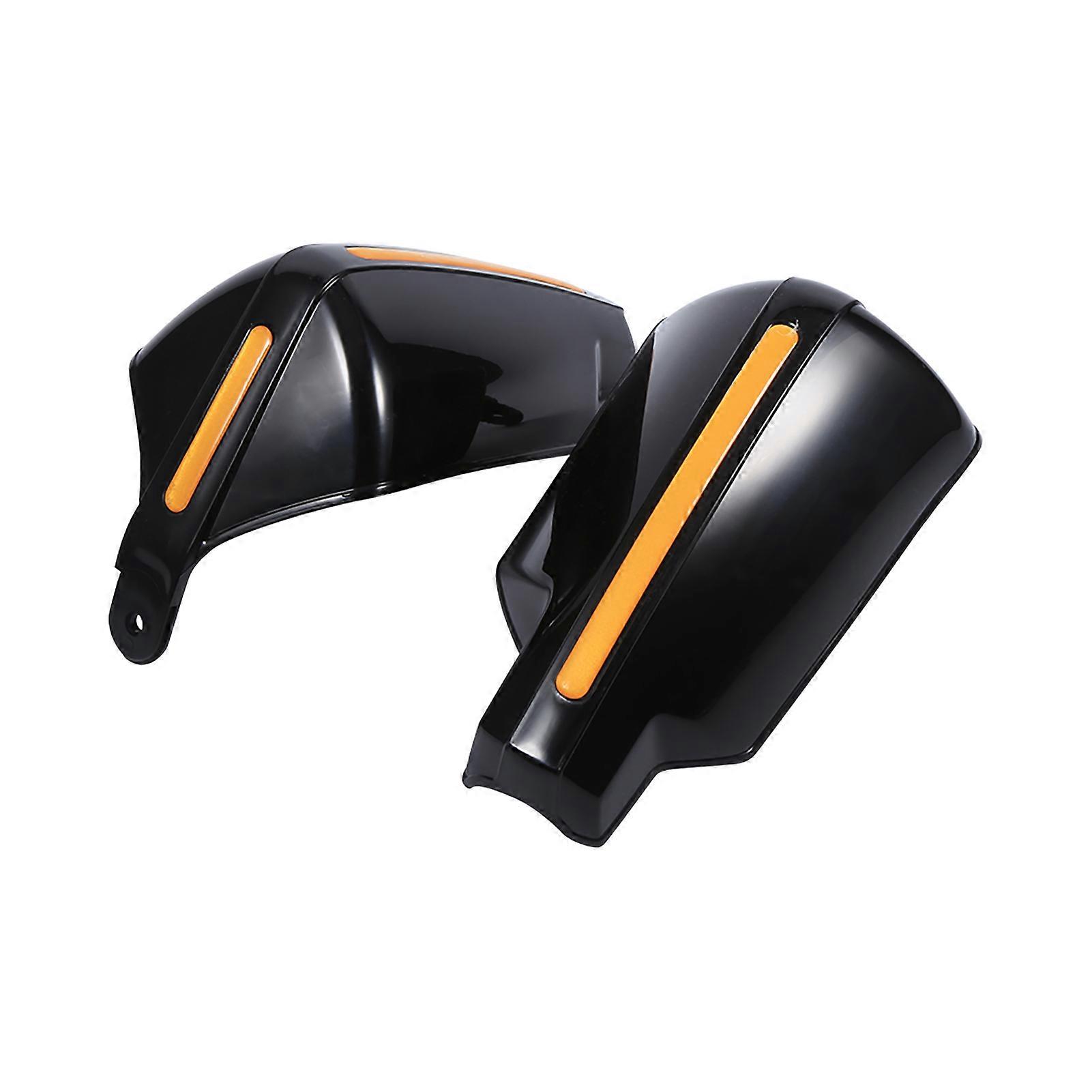 Universal Black Motorcycle Handguards Protectors, 1 Pair - Patterned Hand Guards