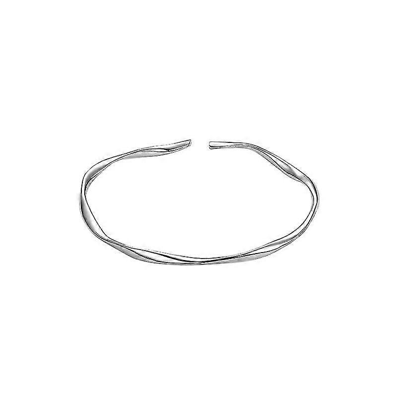 925 Sterling Silver Mobius Ring Bracelet