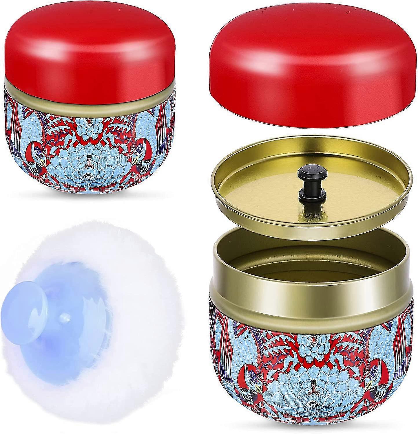 Powder Case With Powder Puff For Body Powder Empty Container Dusting Powder Box