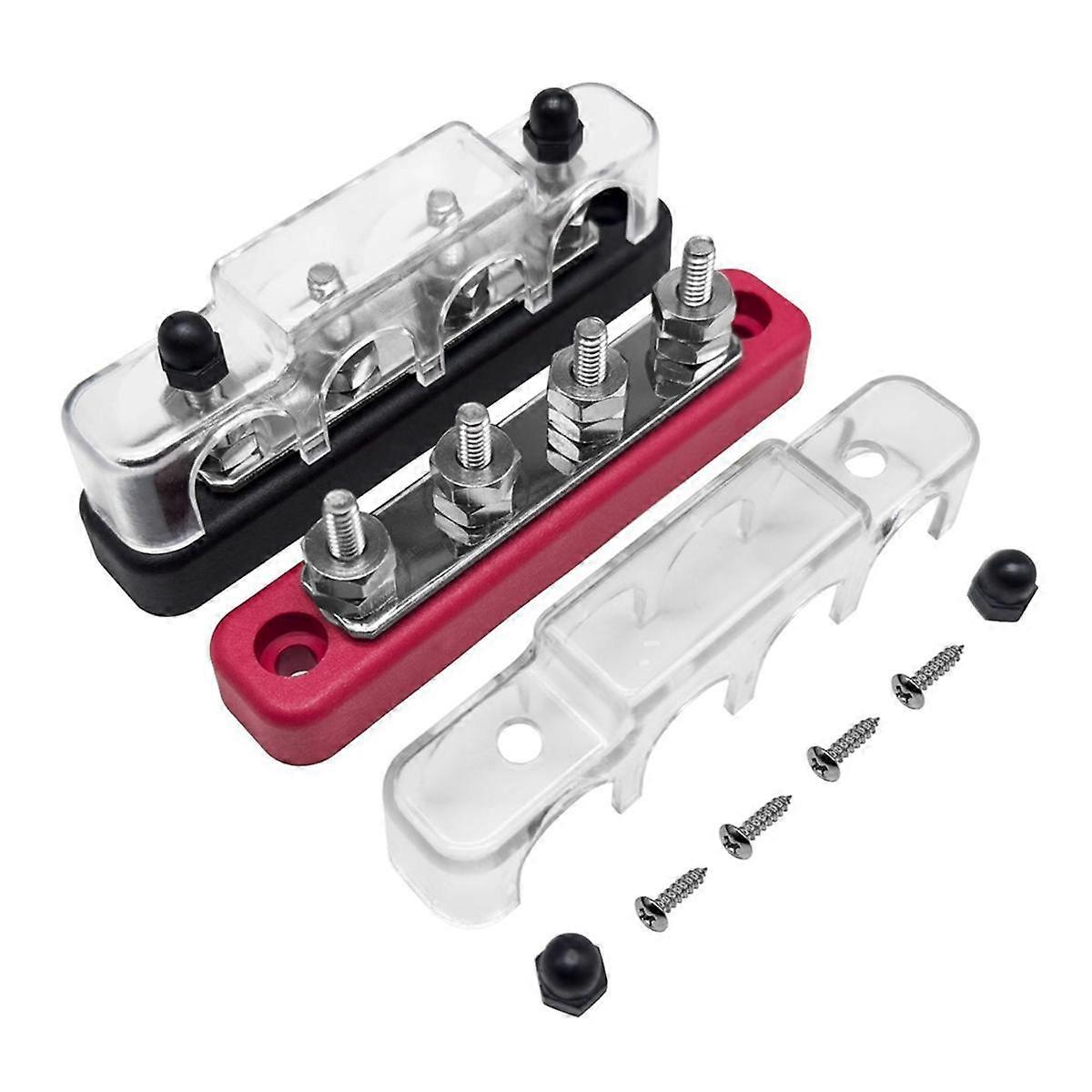 4 Way Battery Terminal Distribution Block 150A Professional Power Distribution Block Stable Bus Bar Distributor Block