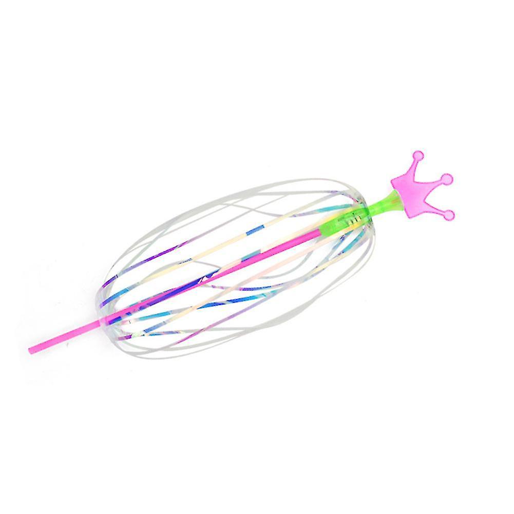 Variety Magic Flashing Twisted Bubble Wand Light-up Spin Rainbow Bubble Ball Toy For