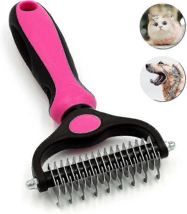 Pet Grooming Tool-2 Sidet Undercoat Rake Til Hunde & katte-safe