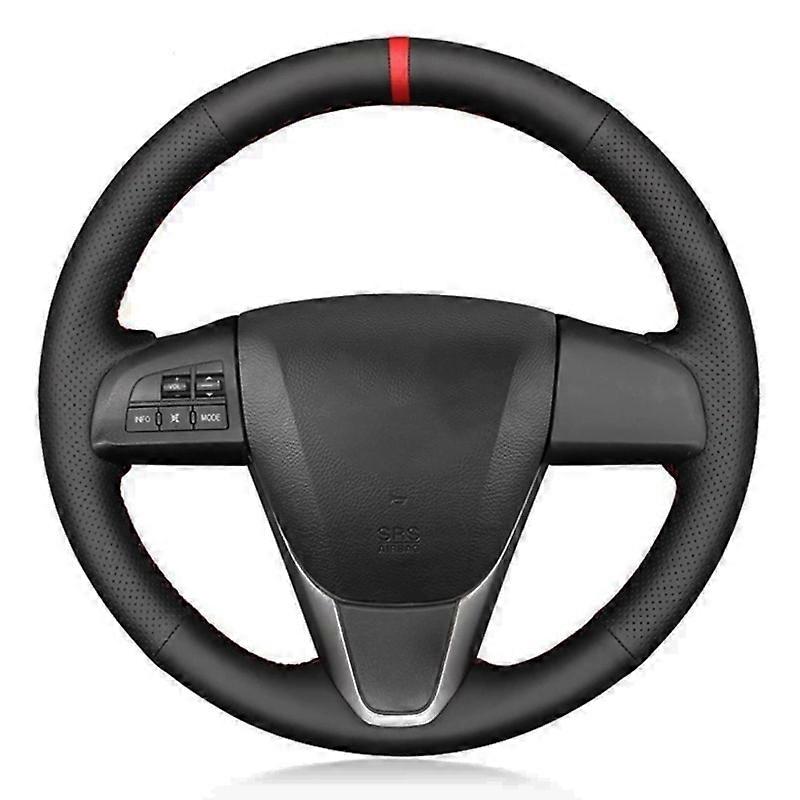 Car Steering Wheel Cover Soft Black Artificial Leather For Mazda 3 2008-2015 Mazda 6 2011-2013 CX-7 CX7 CX-9 CX9 2010-2015