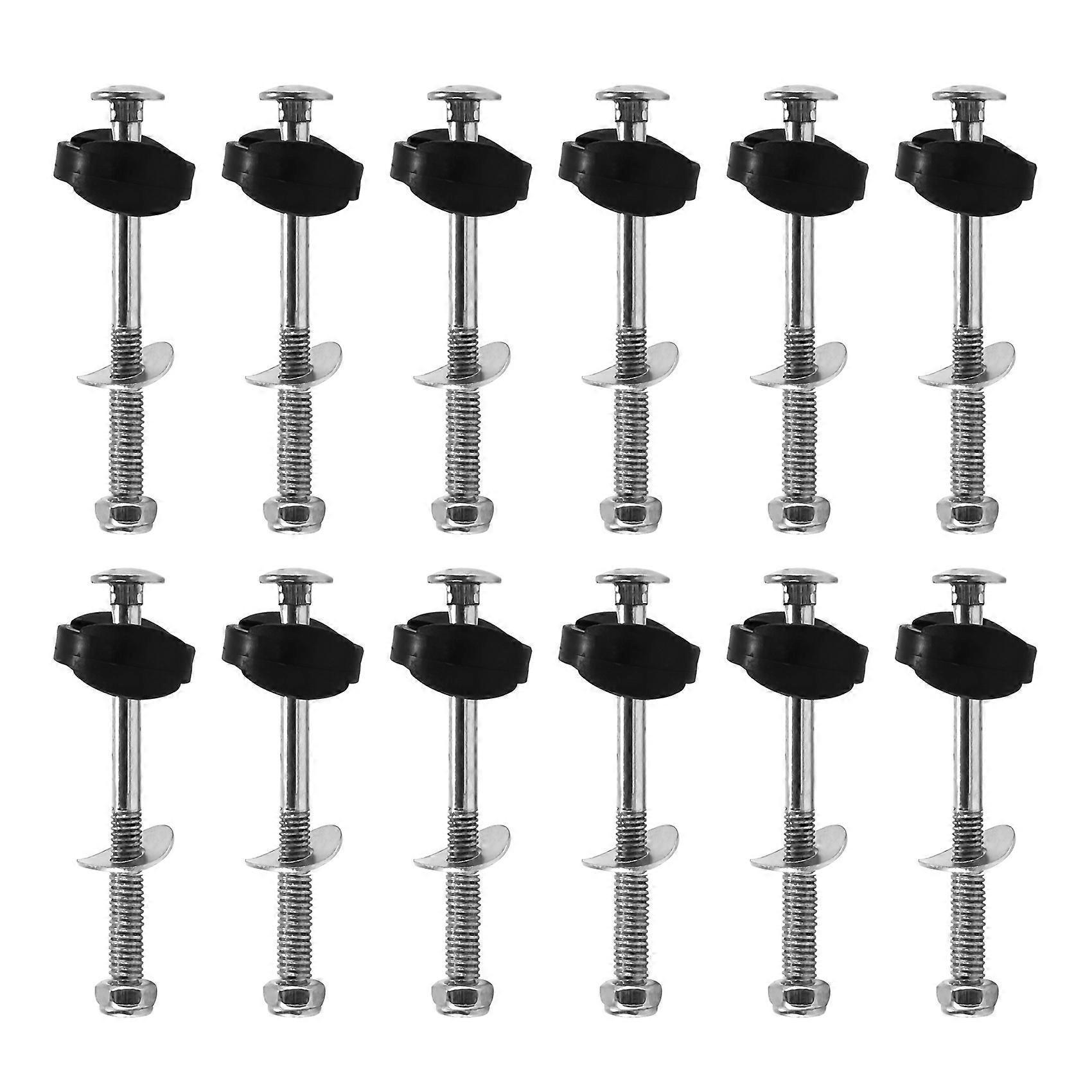 Trampoline Screws Kits, 12Pcs Galvanized Steel Trampoline Screws Fixing Accessories for Trampoline