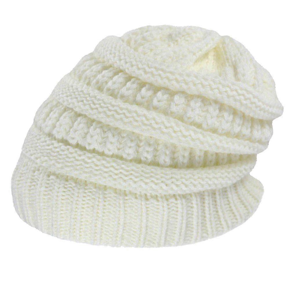 Gefütterte Wollmütze Damen Strickpullover Cap Herren Outdoor