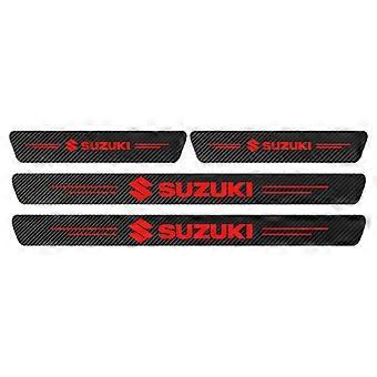 4 Sticker Battitacco In Fibra Di Carbonio Per Fiat QUBO - Anti-Graffio, Decorativi - Foto 2