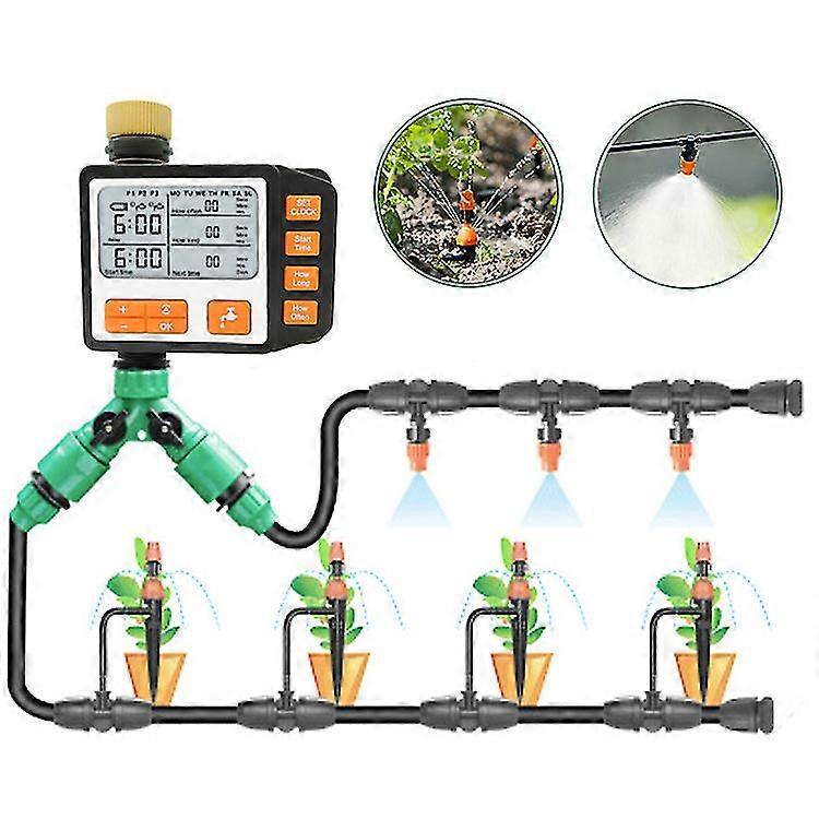 Garden Automatic Watering Timer Digital Watering Device Automatic Irrigation  Timer 10m hose Drip spray set