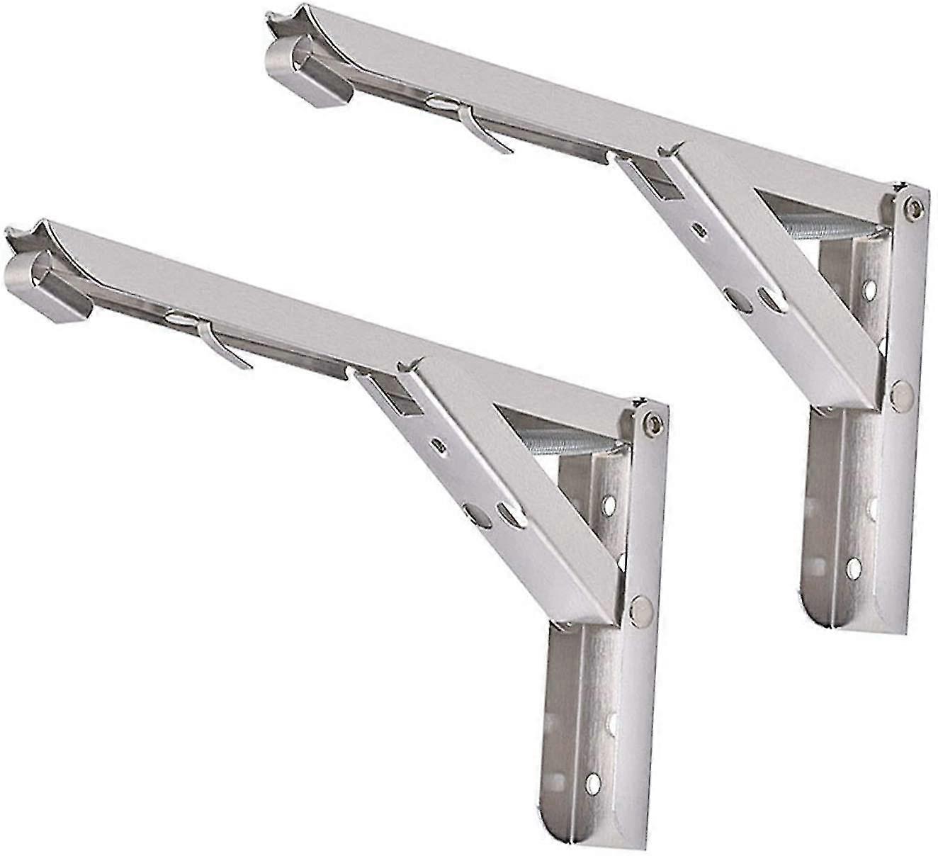 2 Piece Wall Mounted Folding Shelf Brackets Triangular Folding Shelf Brackets Space Saving Workbench