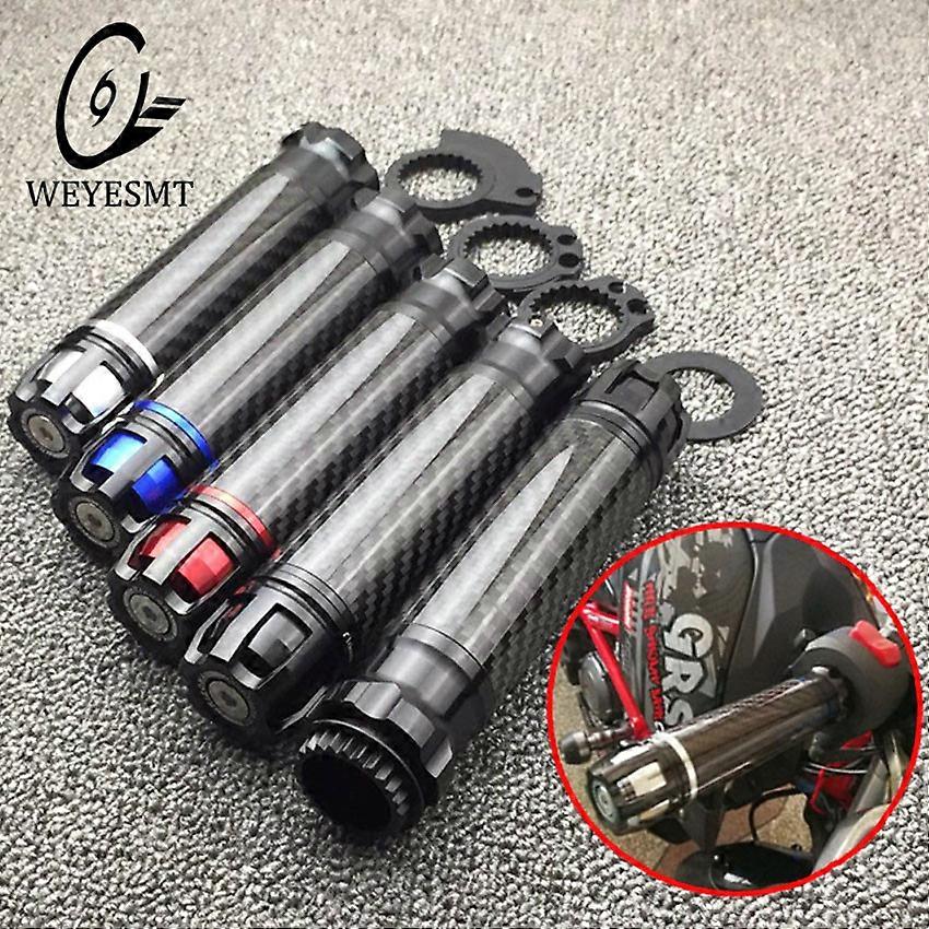 Motorcycle carbon fiber CNC Universal 7/8 22mm Handlebar Hand Handle Bar CAPS Grips Racing Cafe Racer For Gsr600 Vespa Gts300