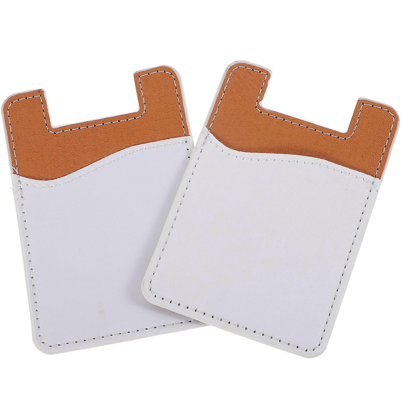 2pcs Sublimation Phone Card Holders Stick On Phone Wallets Phone Credit Card Holders