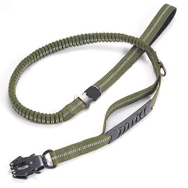 Elastic Bungee Dog Leash For Medium Large Dogs Leashes Shock Absorption Two Handles Heavy Duty Dog Leashs With Car Safety ClipPet Leashes
