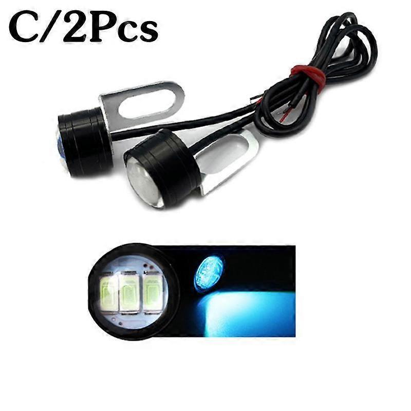2pcs Eagle Eye Daytime Running Light LED Bright Light DRL Driving Reverse Backup Light Motorcycle Fog Lamp Headlight Taillight